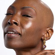 Soave Oro 14K Electroform Yellow Gold Gemstone Dangle Earrings