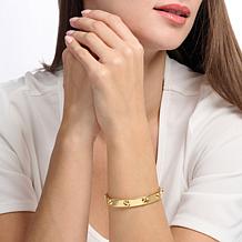 Soave Oro 14K Gold Electroform Nail Head Stud Cuff Bracelet