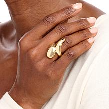 Soave Oro 14K Gold Electroform Polished Bypass Ring