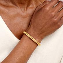 Soave Oro 14K Gold Electroform Popcorn Chain Line Bracelet