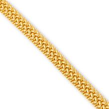 Soave Oro 14K Yellow Gold Electroform Popcorn Chain Bracelet