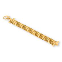 Soave Oro 14K Yellow Gold Electroform Textured Weave Bracelet