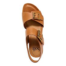 Sofft Valeri Leather Slingback Wedge Sandal