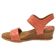 Sofft Verdi II Leather Stacked Wedge Sandal
