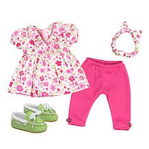 Sophia's by Teamson Floral Top, Leggings & Headband Set for 15" Dolls