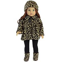 Sophia's by Teamson Kids Animal Print Coat Leggings Set for 18" Dolls