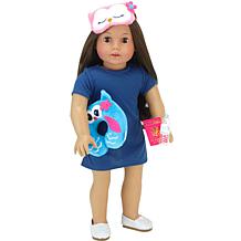 Sophia's by Teamson Kids Hot Pink Travel Suitcase Set for 18" Dolls