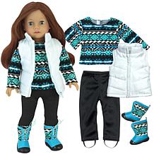 Sophia's by Teamson Kids Print Knit Sweater and Leggings for 18" Dolls