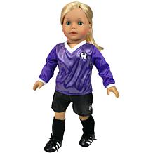 Sophia's by Teamson Kids Purple Soccer Outfit & Ball for 18" Dolls