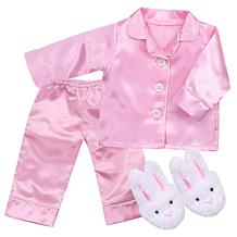Sophia's by Teamson Kids Satin PJs and Bunny Slippers for 18" Dolls