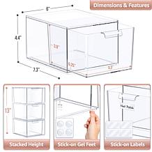 Sorbus 3-Pk Makeup Organizers