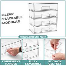 Sorbus 4-Pack of Storage Containers with Pull-Out Drawers