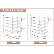 Sorbus 4-pk Makeup Organizer With 22 Drawers