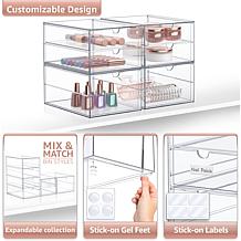 Sorbus 4-pk of Makeup Organizers w/ 2 Large Drawers & 2 Small