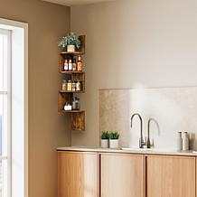 Sorbus 5-Tier Zig Zag Corner Wall Shelf 40" H