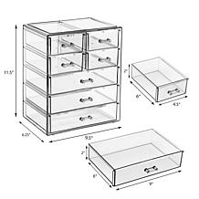 Sorbus 7-Drawer Makeup and Jewelry Storage Case with Top Tray