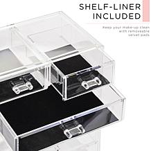Sorbus Makeup and Jewelry Storage Case w/Top Tray (4 Lg/2 Sm Drawers)