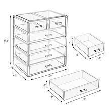 Sorbus Makeup/Jewelry Storage Case w/ 6 Drawers (4 Lg / 2 Sm Drawers)