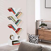 Sorbus Modern Tree Bookshelf 44.25"L x 15"W x 7.75"H