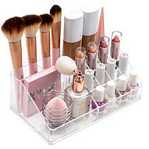 Sorbus X-Large Clear Makeup Organizer Case 4-Piece Set with 9 Drawers