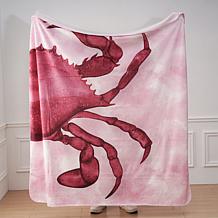 South Street Loft Oversized Crab Printed Plush Throw