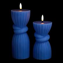 South Street Loft Set of 2 Wax Flameless Knot LED Candles