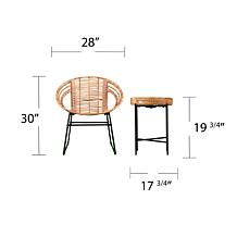 Southern Enterprises Alandhra Indoor/Outdoor 3pc Bistro Set