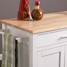 Southern Enterprises Corsicana Kitchen Cart - White
