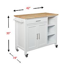 Southern Enterprises Corsicana Kitchen Cart - White