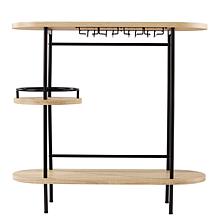 Southern Enterprises Dagney Wine/Bar Table w/ Glassware Storage