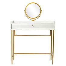 Southern Enterprises Derald Vanity Table w/ Mirror