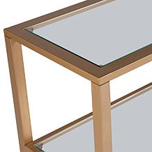 Southern Enterprises Dina Metal & Glass 3-Tier Console - Gold