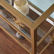 Southern Enterprises Dina Metal & Glass 3-Tier Console - Gold