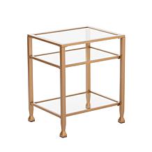 Southern Enterprises Dina Metal/Glass End Table - Gold