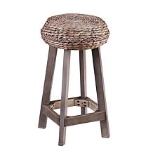 Southern Enterprises Drayton Round Water Hyacinth Stools 2-pack - 24"