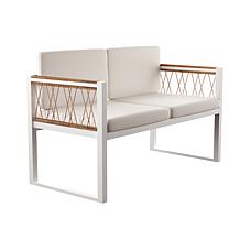 Southern Enterprises Everly Cushioned Outdoor Loveseat Settee
