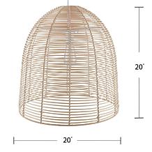 Southern Enterprises Formosa Rattan Pendant Lamp