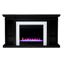 Southern Enterprises Henstinger Color Changing Fireplace w/ Bookcase