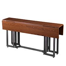 Southern Enterprises Holly&Martin Driness DropLeaf Table- Dark Tobacco