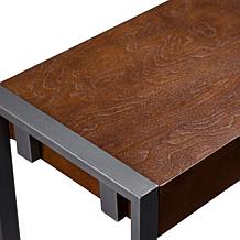 Southern Enterprises Holly&Martin Macen Console- Dark Tobacco/Gunmetal