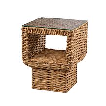Southern Enterprises Lakey Water Hyacinth Accent Table