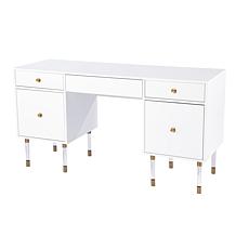 Southern Enterprises Lavano White Writing Desk