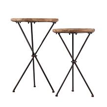 Southern Enterprises Ova Glass Top Accent Tables 2pc Set