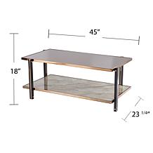 Southern Enterprises Thornsett Cocktail Table w/ Mirrored Top