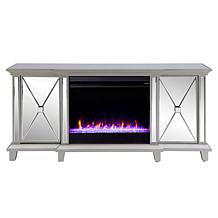 Southern Enterprises Toppington Mirrored Fireplace Media Console