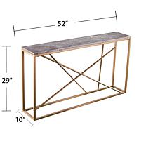 Southern Enterprises Volare Faux Stone Console Table