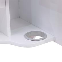 Southern Enterprises Wall Mount Ledge with Vanity Mirror - White