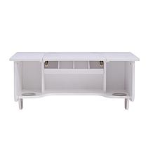 Southern Enterprises Wall Mount Ledge with Vanity Mirror - White