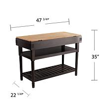 Southern Enterprises Waysmere Stationary Kitchen Island