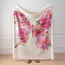 SouthStreet Loft Floral Garden Butterfly Printed Throw